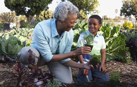 grandmother gardening