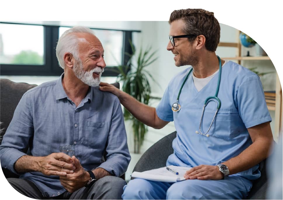Photo: Older person with a physician